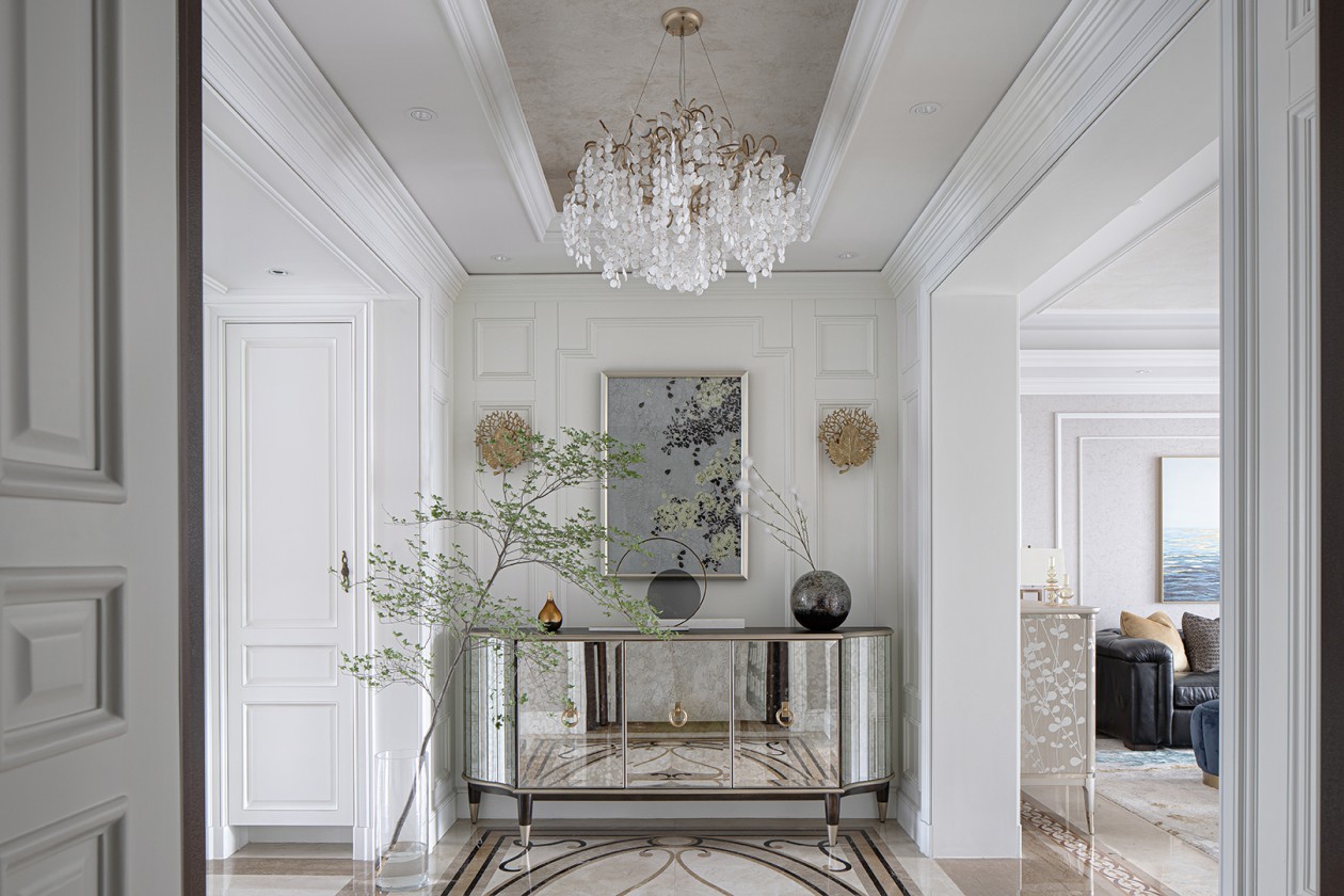 現代輕奢風格家裝設計室內裝修效果圖-玄關 現代輕奢風格家裝設計室內裝修效果圖-玄關