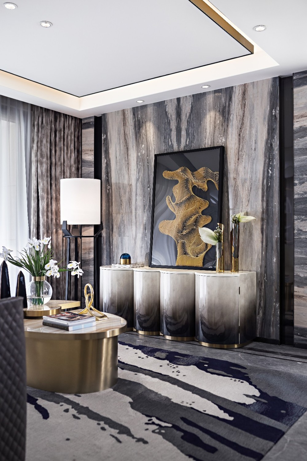 新中式風(fēng)格別墅室內(nèi)設(shè)計家裝案例-客廳電視背景墻 新中式風(fēng)格別墅室內(nèi)設(shè)計家裝案例-客廳電視背景墻