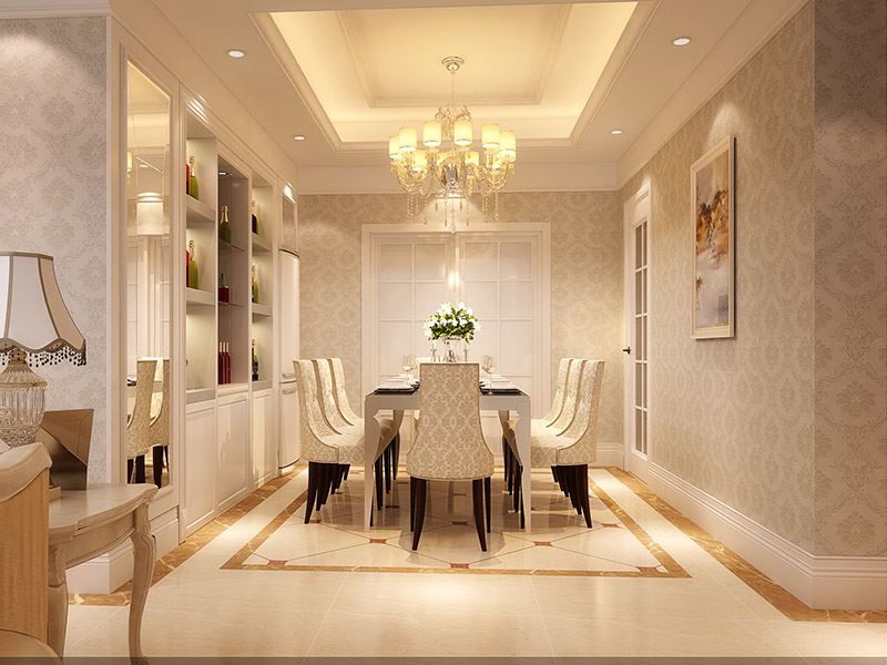 河源市富潤名都歐式風格三居室裝修案例