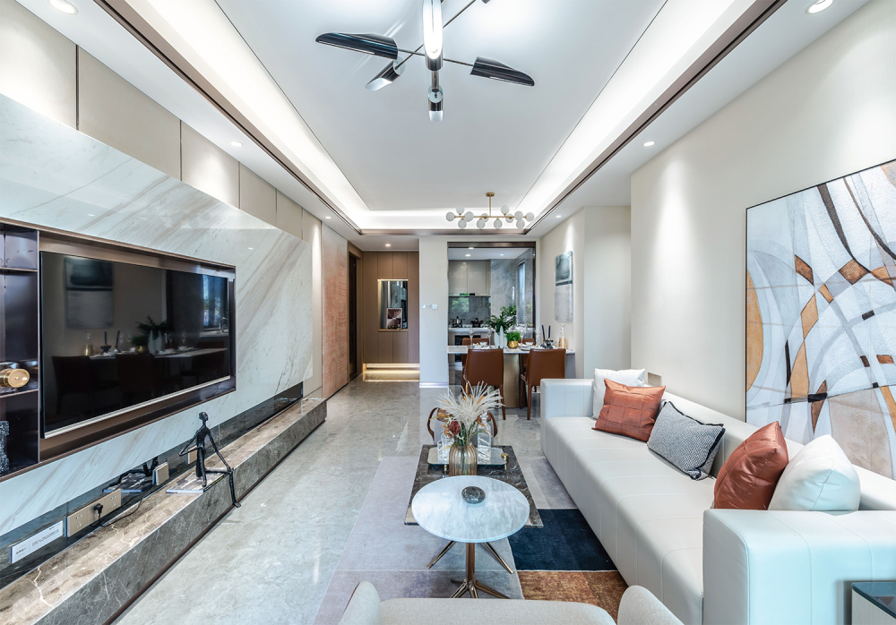 現代輕奢風格室內設計家裝案例-客廳 現代輕奢風格室內設計家裝案例-客廳