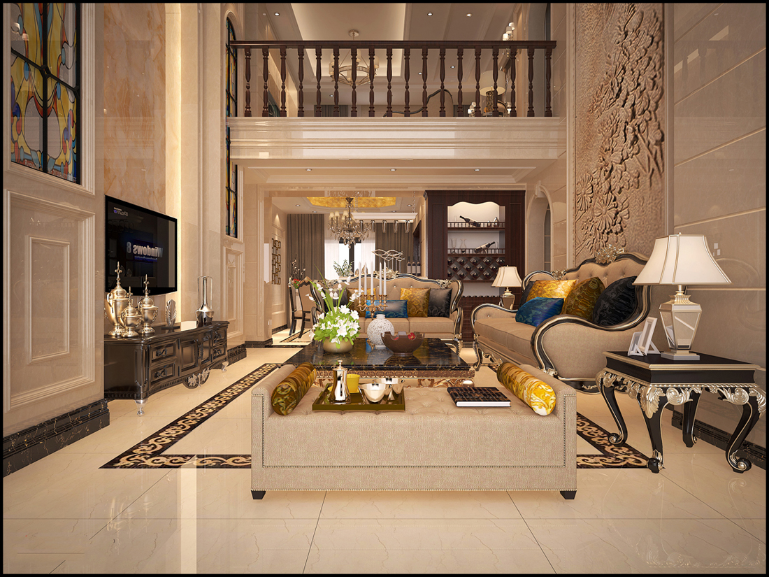 佛山市朝安金茂悅歐式風格別墅裝修案例