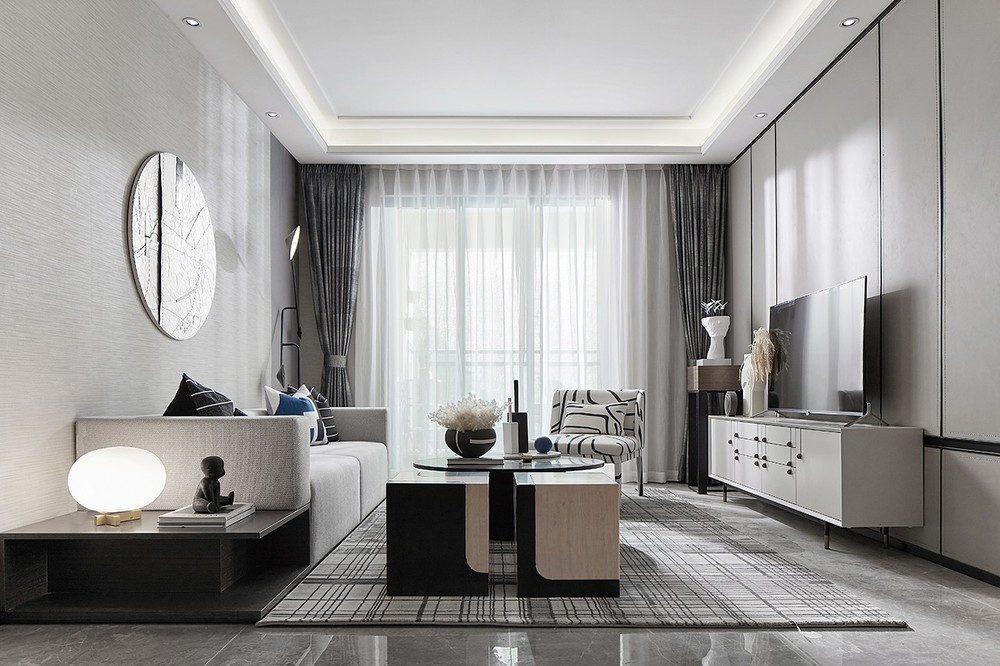 現(xiàn)代簡約風格室內(nèi)家裝案例效果圖-客廳 現(xiàn)代簡約風格室內(nèi)家裝案例效果圖-客廳