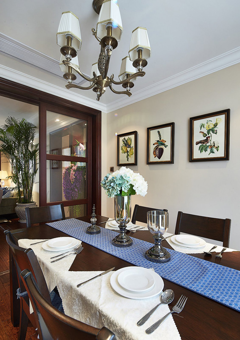 田園風格室內裝修效果圖-新會駿景灣豪庭三居130平米-餐廳 田園風格室內裝修效果圖-新會駿景灣豪庭三居130平米-餐廳