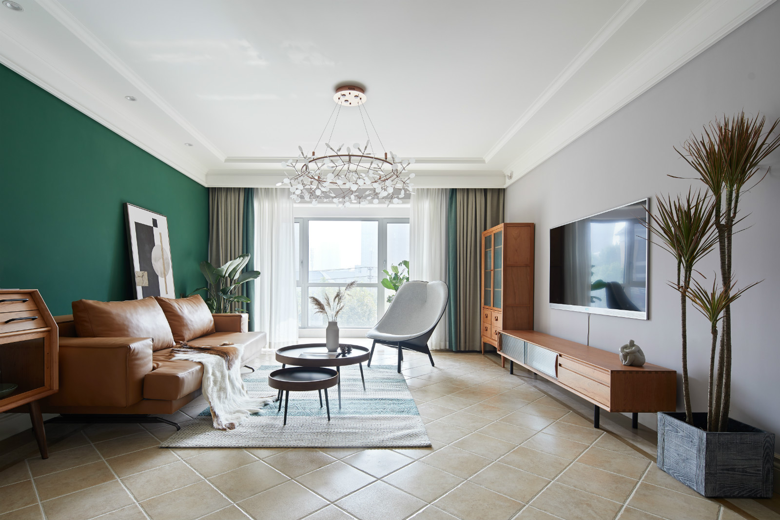 復(fù)古北歐風(fēng)格室內(nèi)設(shè)計(jì)家裝案例-客廳 復(fù)古北歐風(fēng)格室內(nèi)設(shè)計(jì)家裝案例-客廳