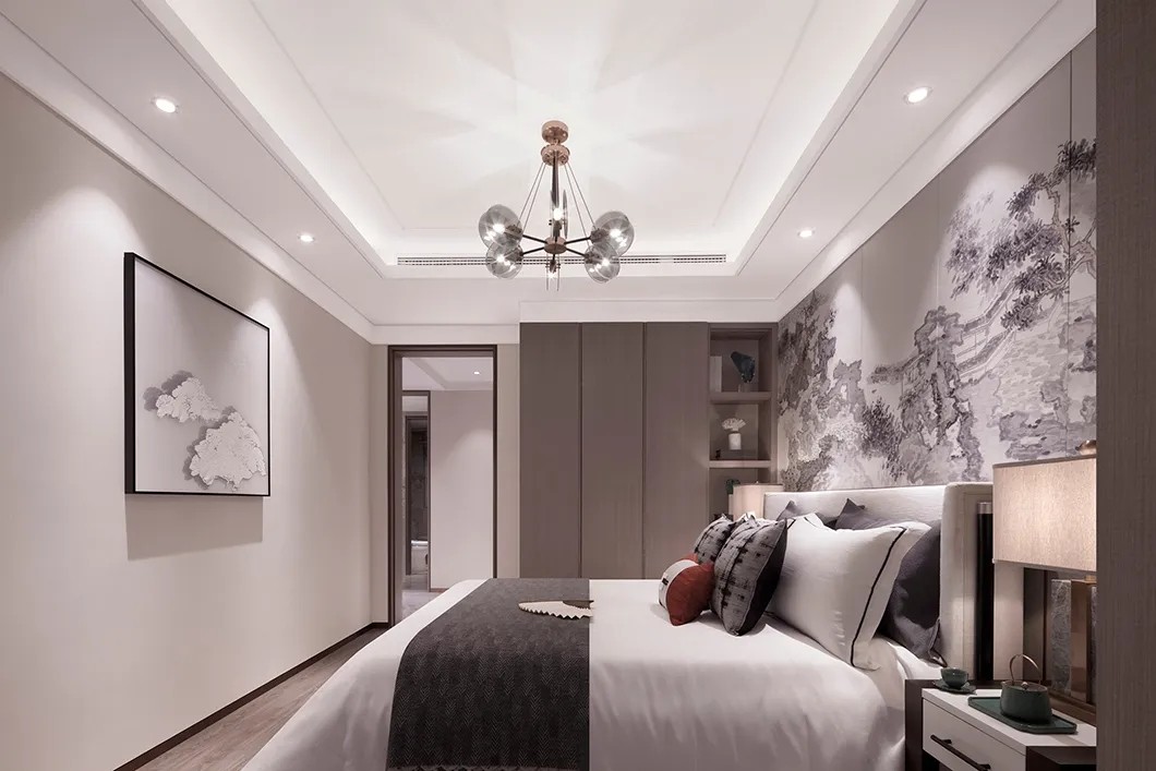 新中式風(fēng)格別墅室內(nèi)設(shè)計(jì)家裝案例-臥室 新中式風(fēng)格別墅室內(nèi)設(shè)計(jì)家裝案例-臥室