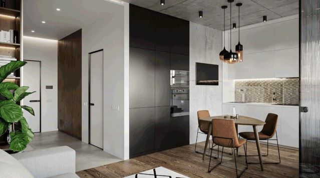 廣州市德政中路小區現代簡約風格公寓裝修案例