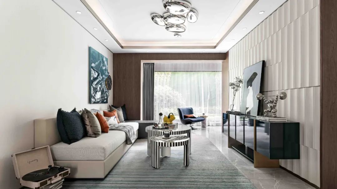 現代輕奢風格室內設計家裝案例-客廳 現代輕奢風格室內設計家裝案例-客廳