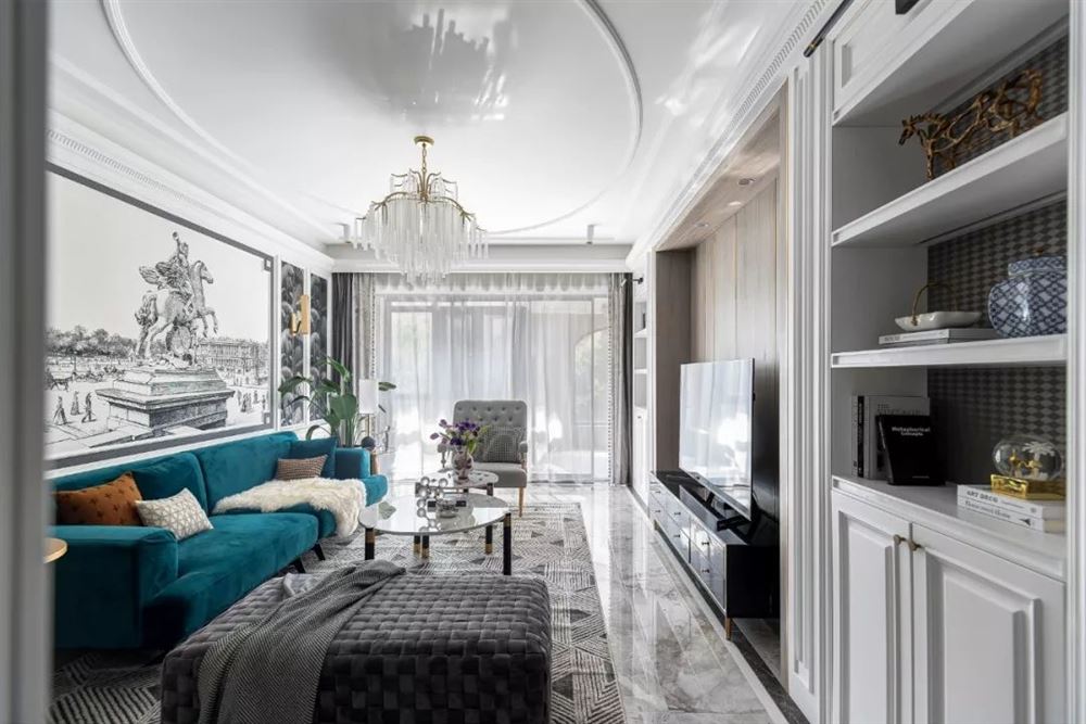 昭通市玉泉商業(yè)廣場(chǎng)美式風(fēng)格三居室裝修案例