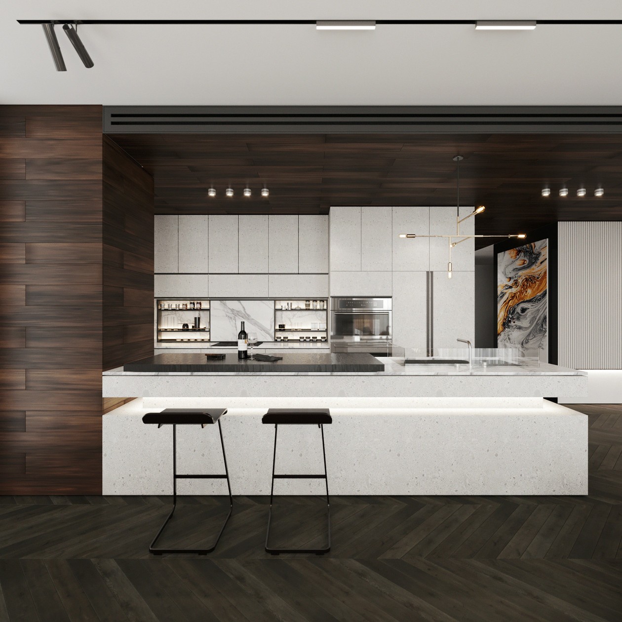 佛山裝修公司現(xiàn)代輕奢風(fēng)格室內(nèi)裝修效果圖-廚房 佛山裝修公司現(xiàn)代輕奢風(fēng)格室內(nèi)裝修效果圖-廚房