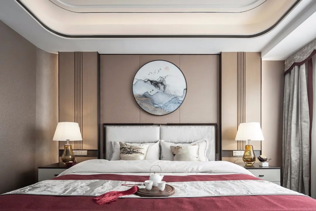 裝修案例新中式風格室內裝修效果圖-臥室 裝修案例新中式風格室內裝修效果圖-臥室