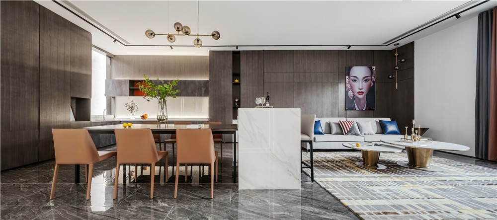 現代輕奢風格家裝設計室內裝修效果圖-餐廳 現代輕奢風格家裝設計室內裝修效果圖-餐廳