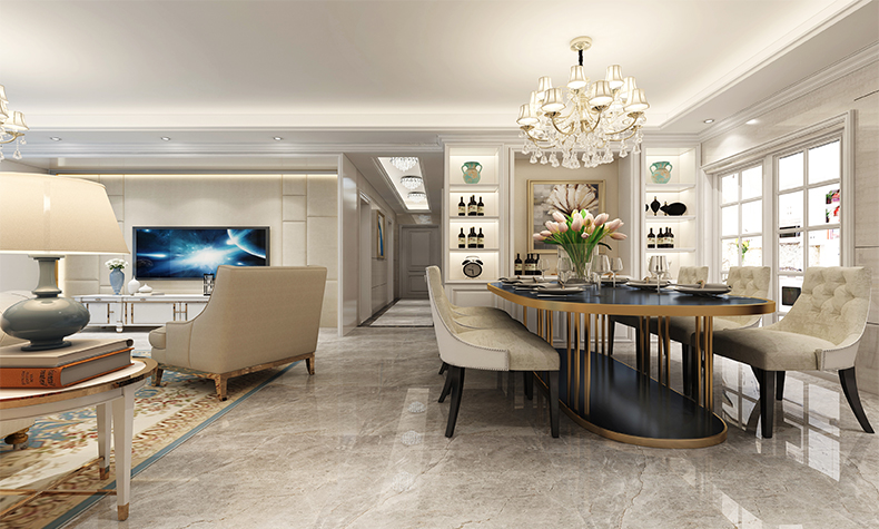 嶺南水岸北歐室內設計風格三居135平米裝修案例-餐廳 嶺南水岸北歐室內設計風格三居135平米裝修案例-餐廳