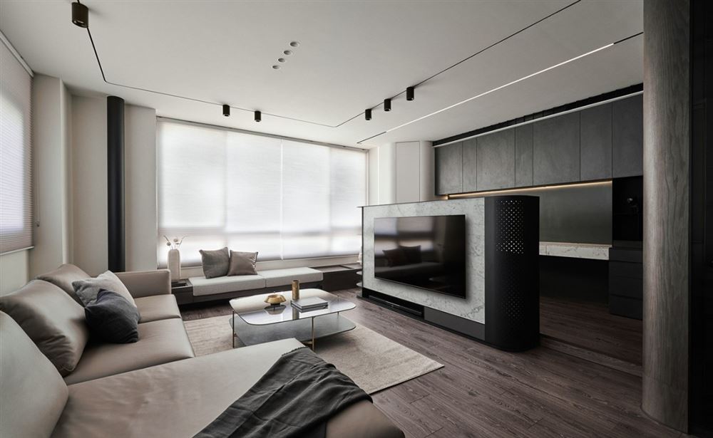 佛山市順德自在城現代簡約風格四居室裝修案例