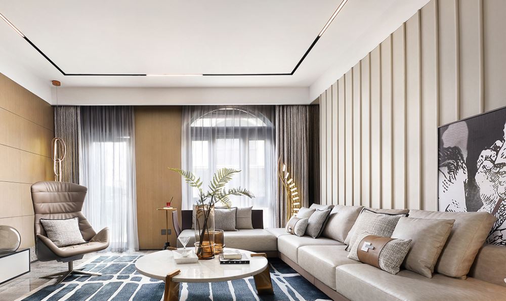 楚雄彝族自治州濱河小區現代風格別墅裝修案例