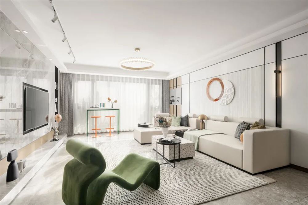 佛山市金地·中南·新城大境現代簡約風格三居室裝修案例