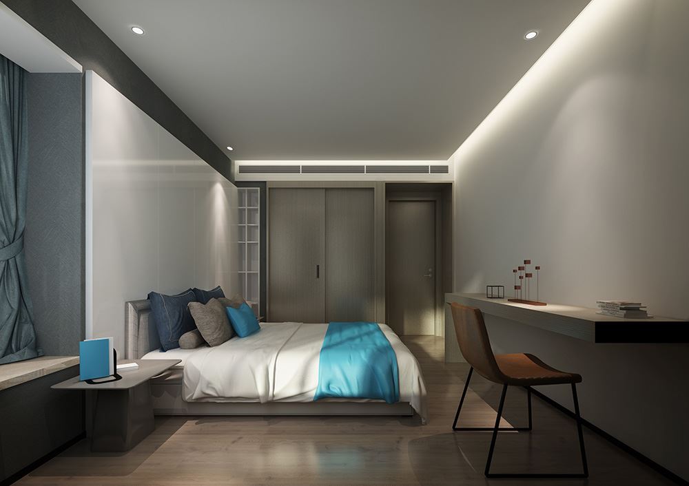 廣州市恒大山水城現(xiàn)代簡約風格四居室裝修案例