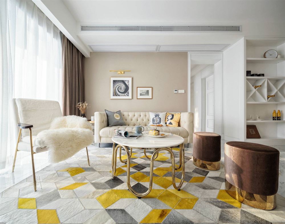 湛江市城市美林美式風(fēng)格三居室裝修案例