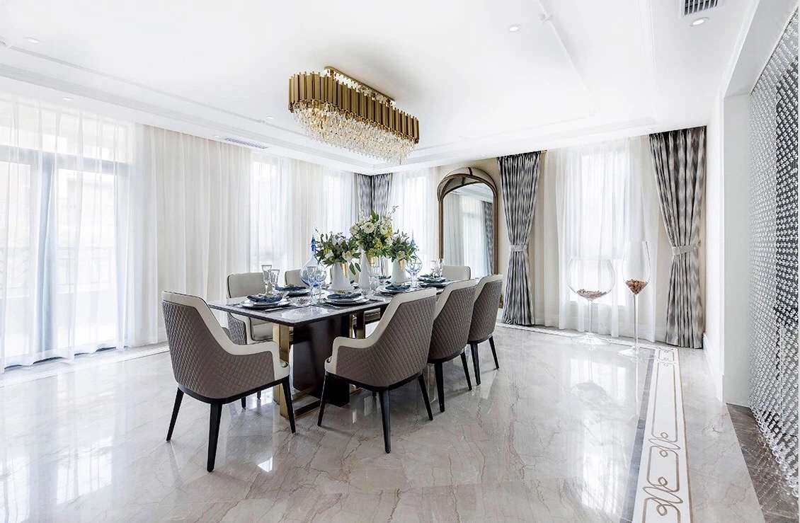 法式輕奢風格家裝設計室內裝修效果圖-餐廳 法式輕奢風格家裝設計室內裝修效果圖-餐廳