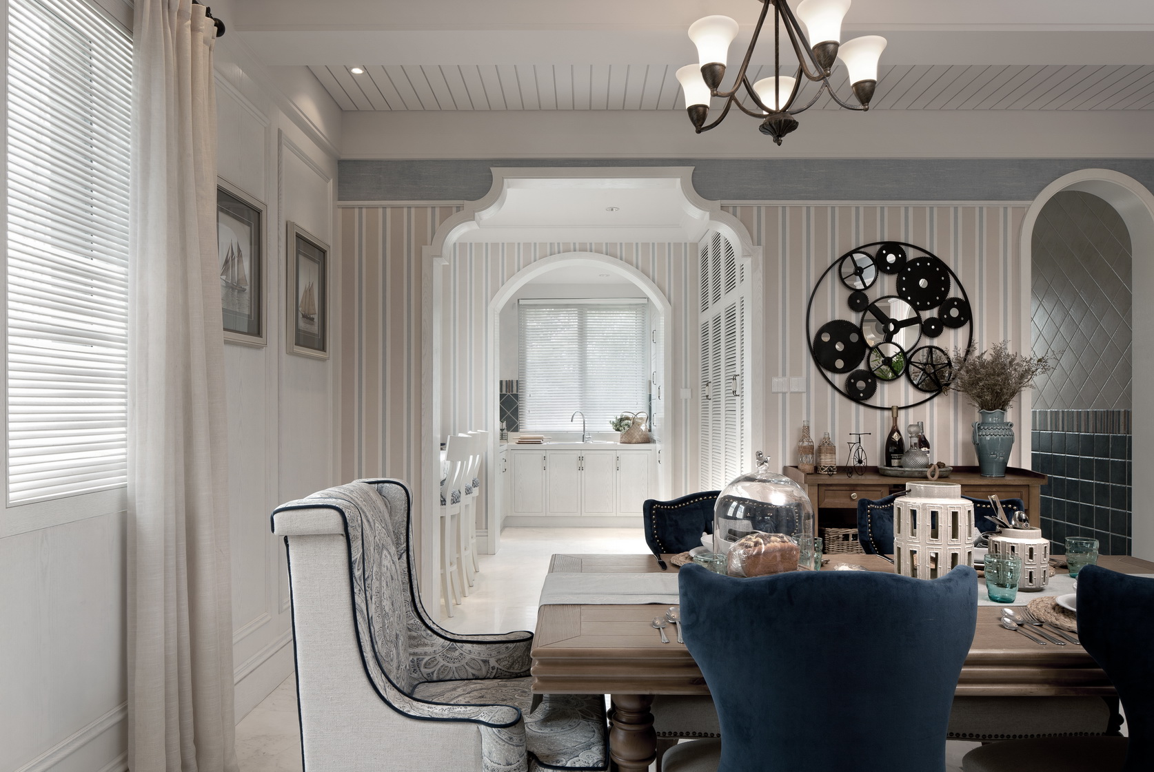 裝修公司地中海風格室內裝修效果圖-餐桌 裝修公司地中海風格室內裝修效果圖-餐桌