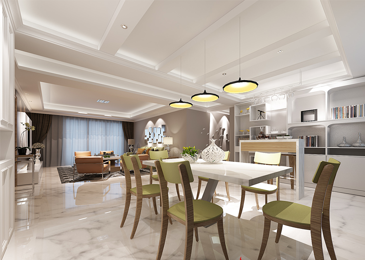 無錫市華潤橡樹灣萬象公館現代簡約風格四居室裝修案例