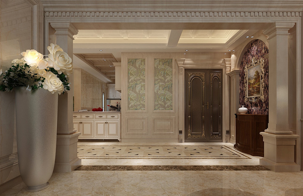 歐式風格別墅裝修設計效果圖-美的御海東郡別墅460平米-別墅玄關裝修設計 歐式風格別墅裝修設計效果圖-美的御海東郡別墅460平米-別墅玄關裝修設計