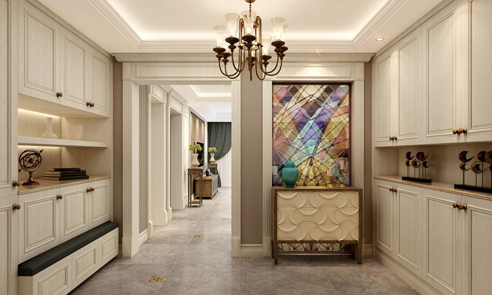 美式鄉村風格室內裝修效果圖-皇家首座三居130平米-玄關 美式鄉村風格室內裝修效果圖-皇家首座三居130平米-玄關