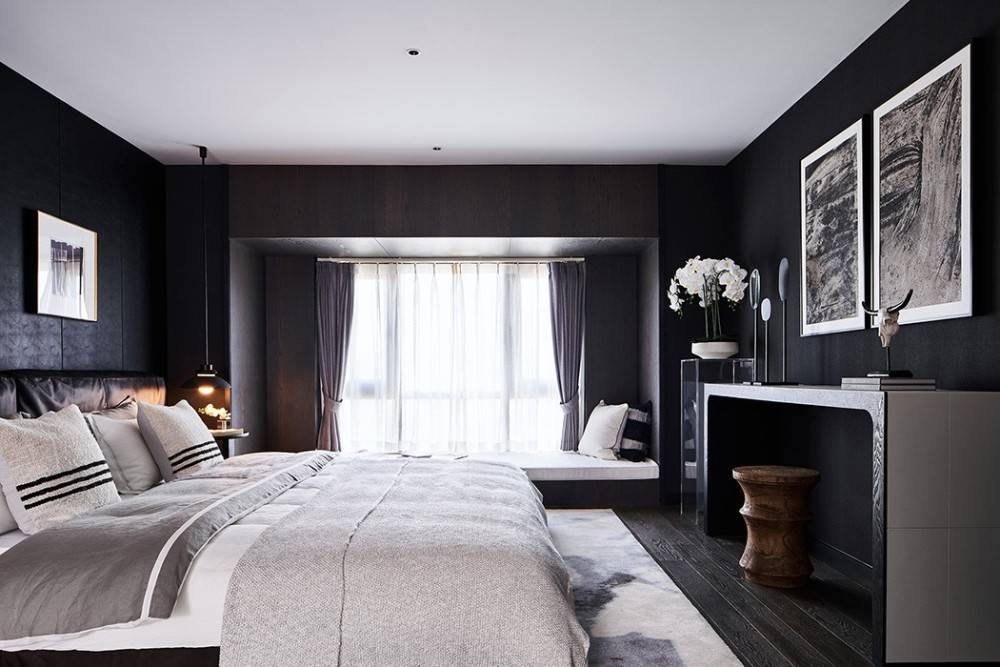 簡歐輕奢風格室內家裝案例效果圖-主臥 簡歐輕奢風格室內家裝案例效果圖-主臥