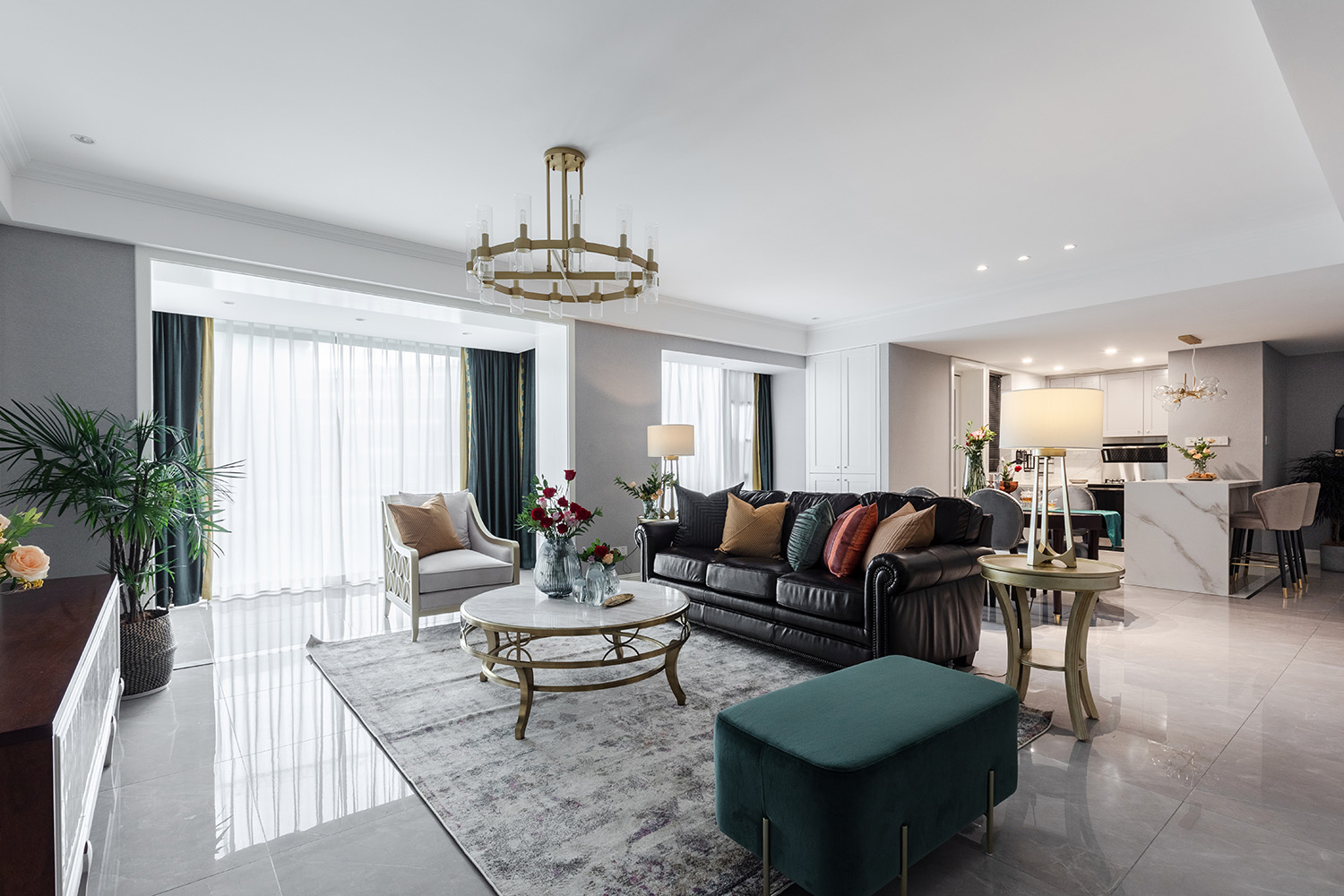 現代美式風格室內設計家裝案例-客廳 現代美式風格室內設計家裝案例-客廳