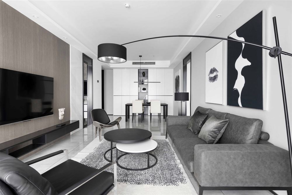 佛山市旭輝恒基鉑仕灣現(xiàn)代風格五居室裝修案例