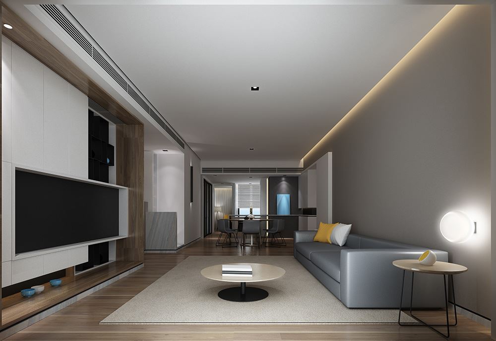 廣州市南沙金茂灣輕奢風格四居室裝修案例