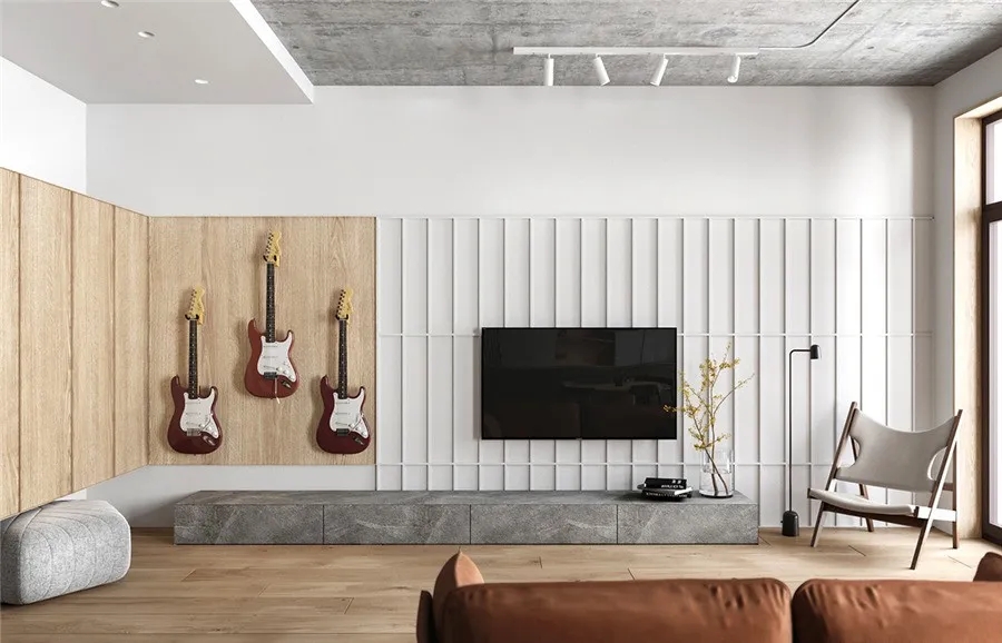 現代原木風格家裝設計室內裝修效果圖-客廳 現代原木風格家裝設計室內裝修效果圖-客廳