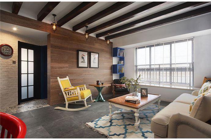 廣州市東方新世界美式風格三居室裝修案例