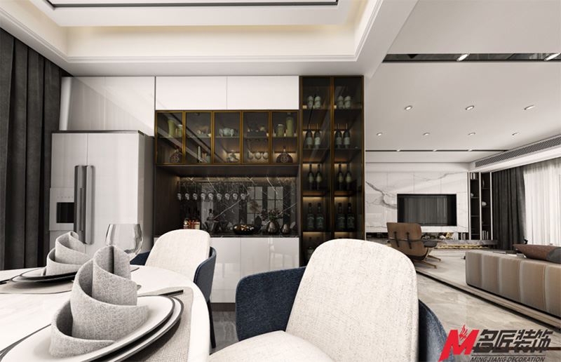 茂名市茂豐花園輕奢風格平層裝修案例