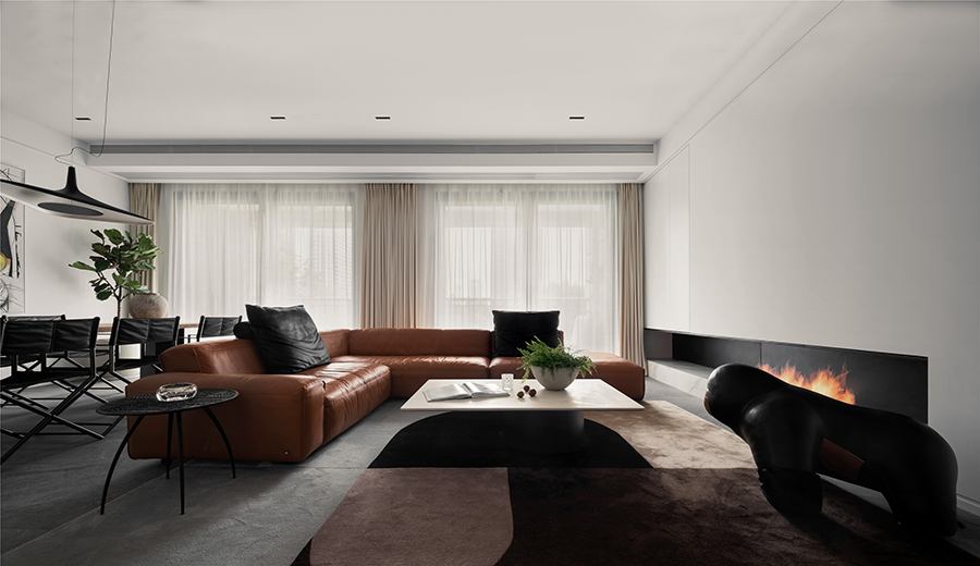 現代極簡風格室內家裝案例效果圖-客廳 現代極簡風格室內家裝案例效果圖-客廳