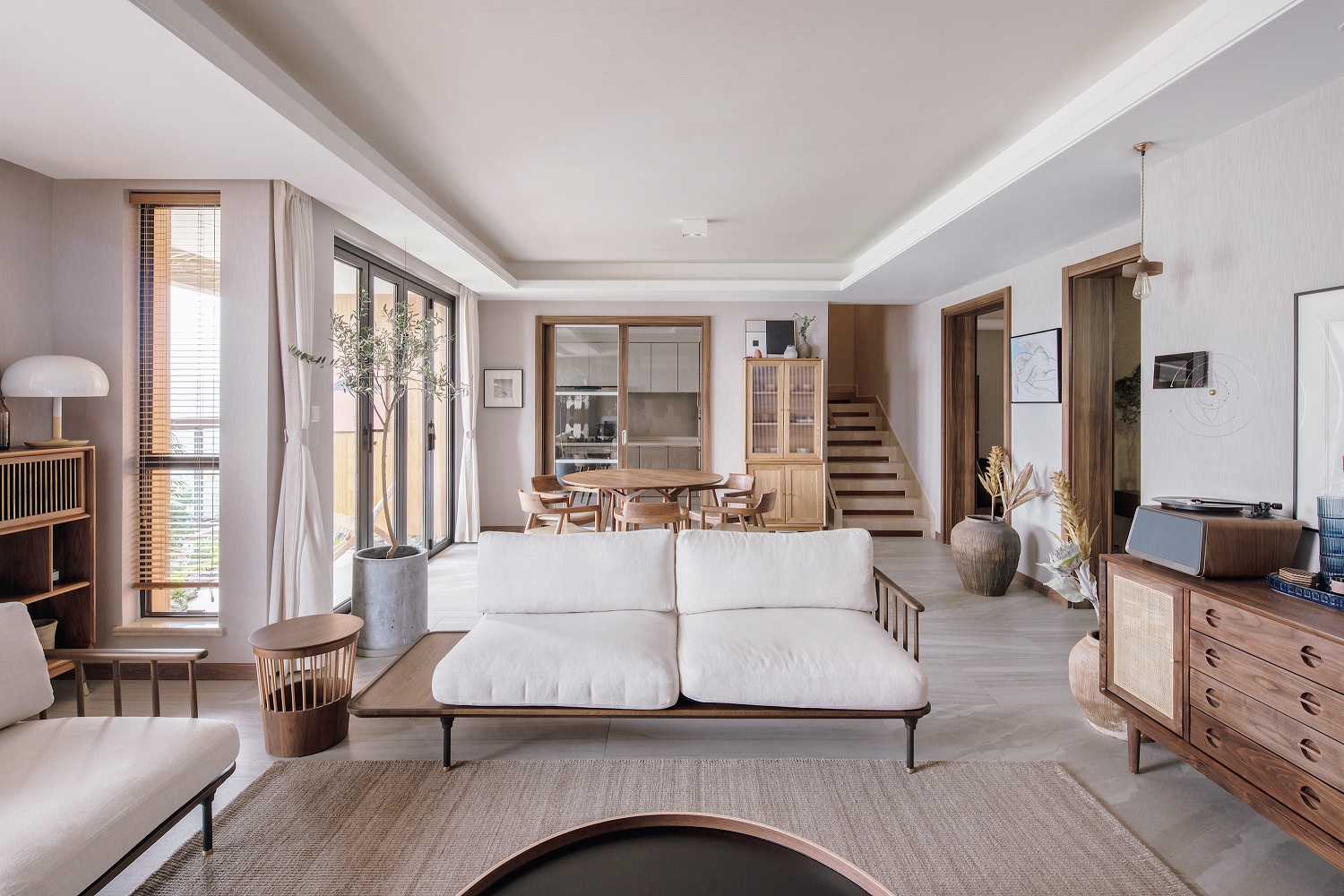 原木簡約風格室內家裝案例效果圖-客廳 原木簡約風格室內家裝案例效果圖-客廳