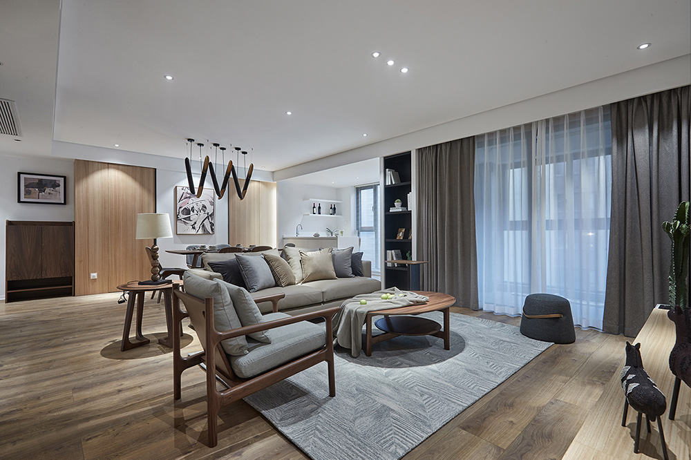 南寧綠地中央廣場三居125平米輕奢風(fēng)格室內(nèi)裝修案例-客廳 南寧綠地中央廣場三居125平米輕奢風(fēng)格室內(nèi)裝修案例-客廳