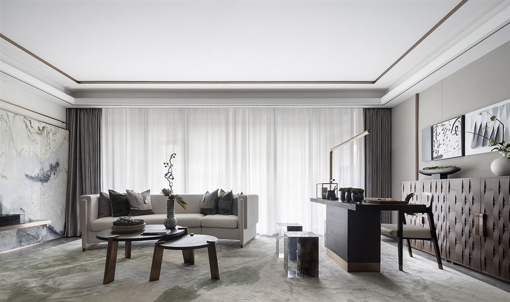 佛山市萬科金域時光(商業)現代簡約風格四居室裝修案例