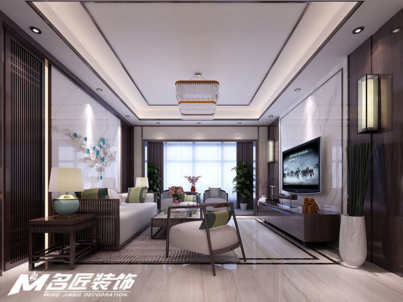 佛山市廣佛新世界花園洋房歐式風格三居室裝修案例