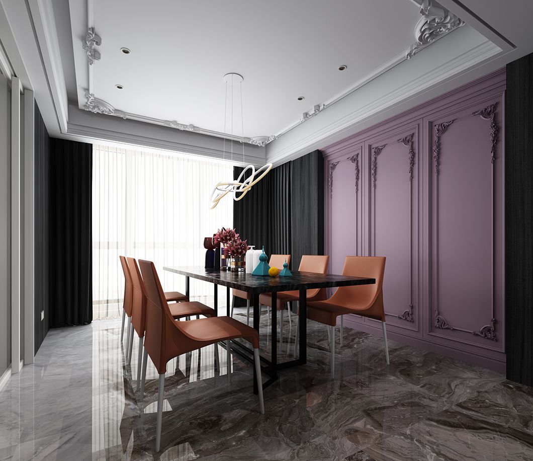 時尚輕奢風格家裝設計室內裝修效果圖-餐廳 時尚輕奢風格家裝設計室內裝修效果圖-餐廳