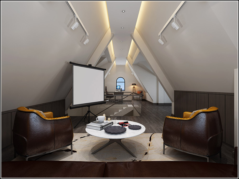 輕奢風格別墅裝修效果圖-格林天成別墅400平米-辦公區 輕奢風格別墅裝修效果圖-格林天成別墅400平米-辦公區