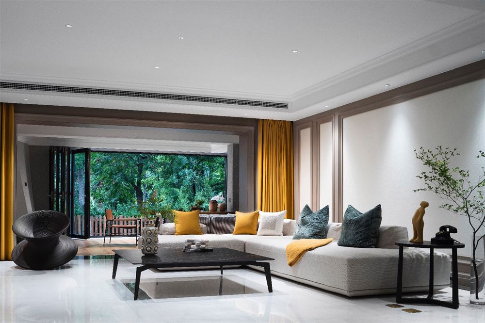 江門市恒大御景半島美式風格三居室裝修案例