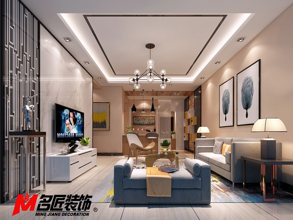 河源市東山明珠花園現代簡約風格三居室裝修案例