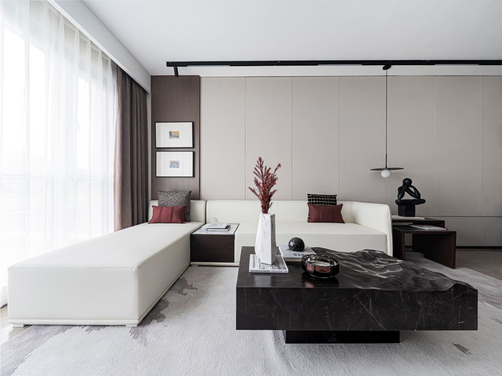 佛山市保利雲上現代簡約風格三居室裝修案例