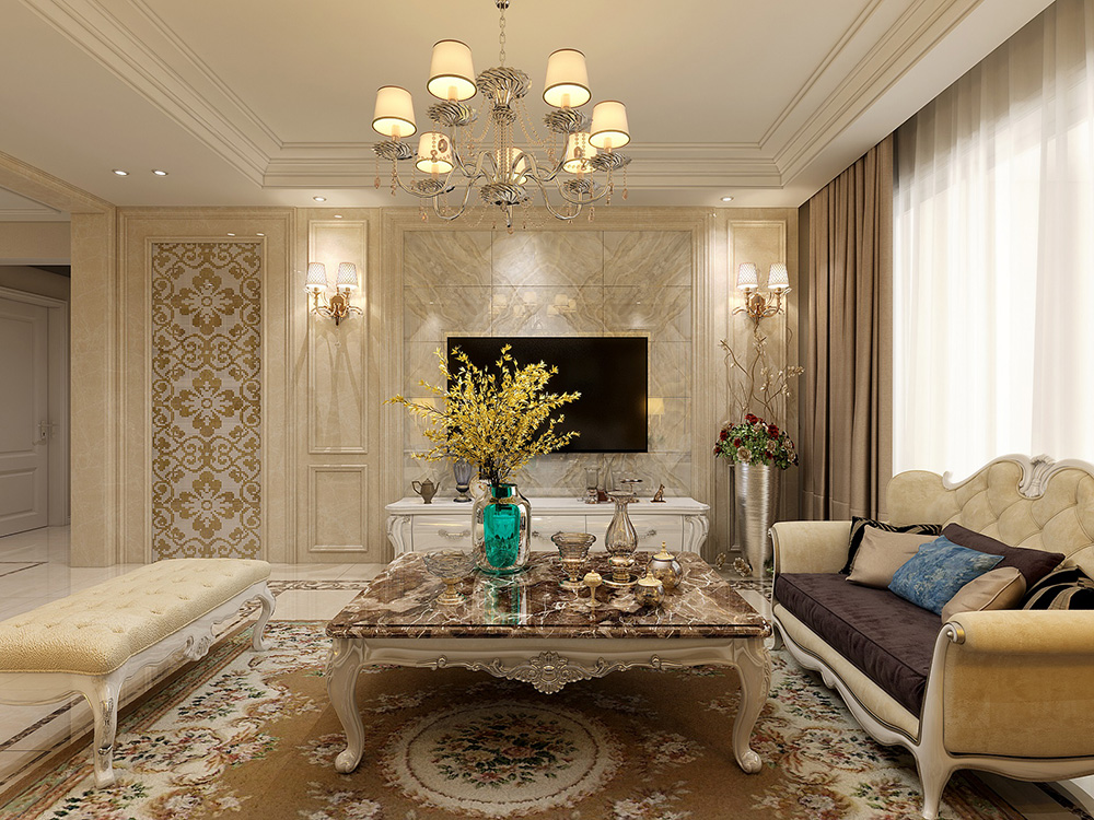 裝修公司簡歐風格室內裝修效果圖-客廳 裝修公司簡歐風格室內裝修效果圖-客廳