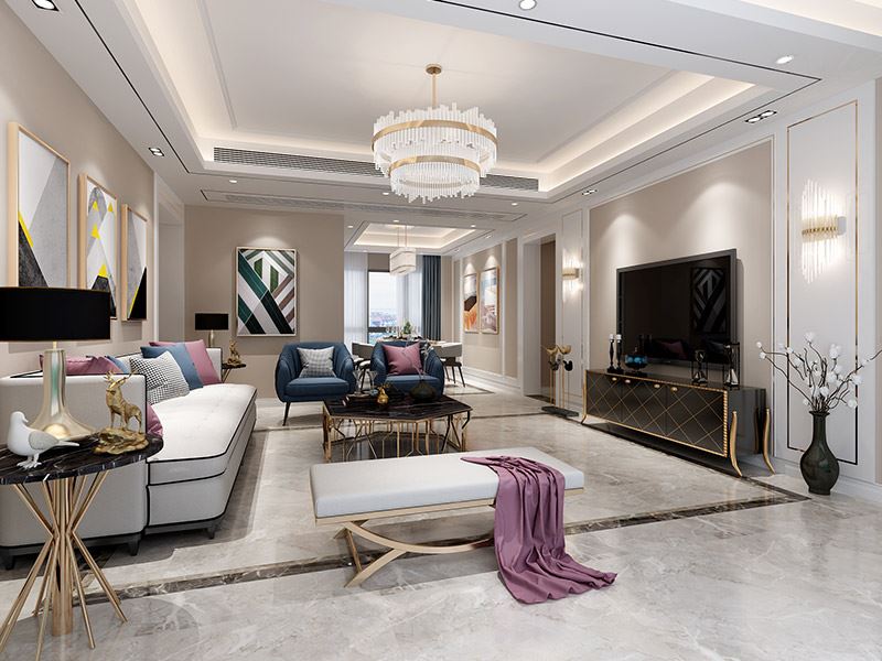 泰州市寶麗廣場現代簡約風格三居室裝修案例