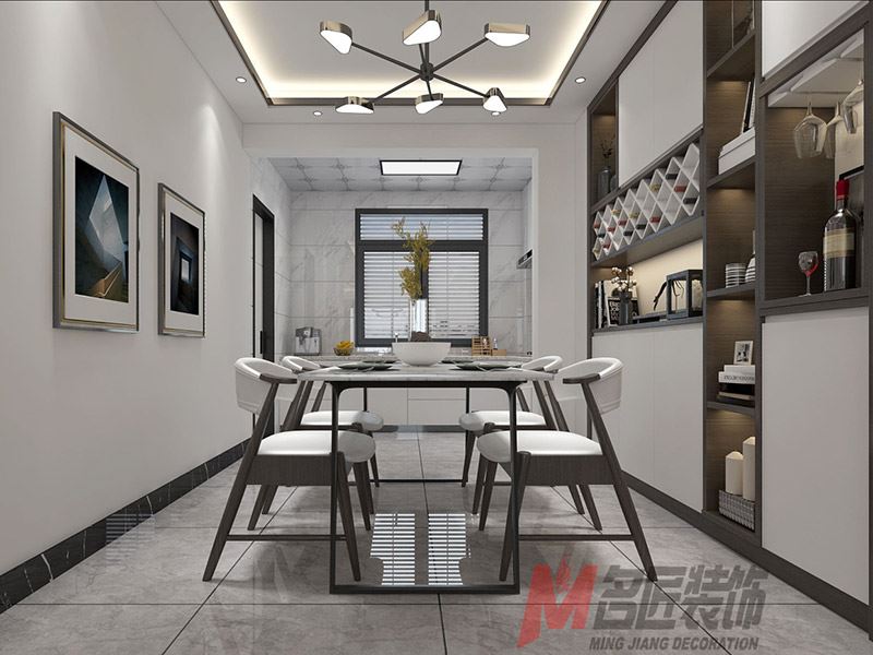 自貢市北街258號院現代簡約風格平層裝修案例