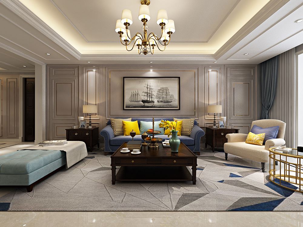 佛山市泰豐千璽灣美式風(fēng)格四居室裝修案例