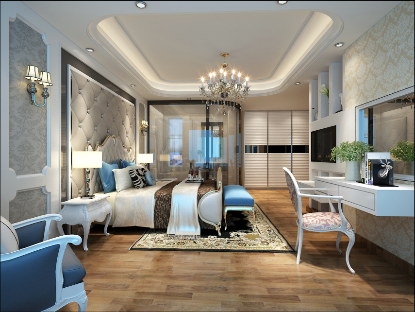 佛山裝修公司簡(jiǎn)歐風(fēng)格室內(nèi)裝修效果圖-主臥 佛山裝修公司簡(jiǎn)歐風(fēng)格室內(nèi)裝修效果圖-主臥