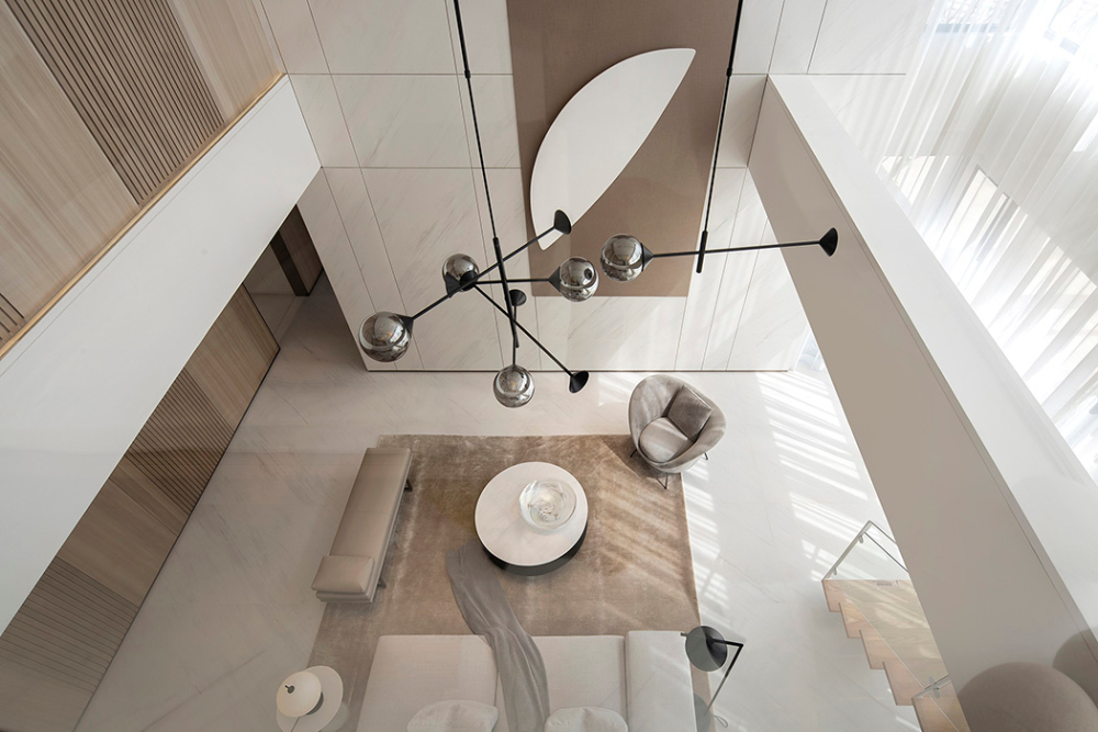 輕奢素雅風格室內家裝案例效果圖-客廳 輕奢素雅風格室內家裝案例效果圖-客廳