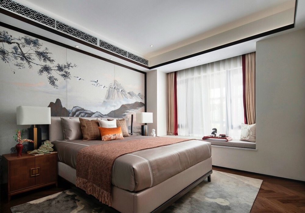 新中式風格室內設計家裝案例-臥室 新中式風格室內設計家裝案例-臥室